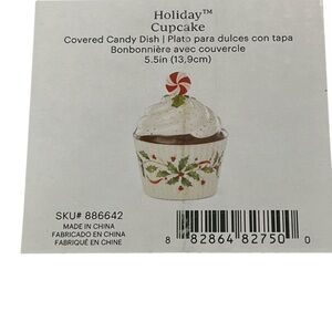 Lenox China Christmas HOLIDAY Cupcake Covered Candy Dish 5.5” New In Box Gift